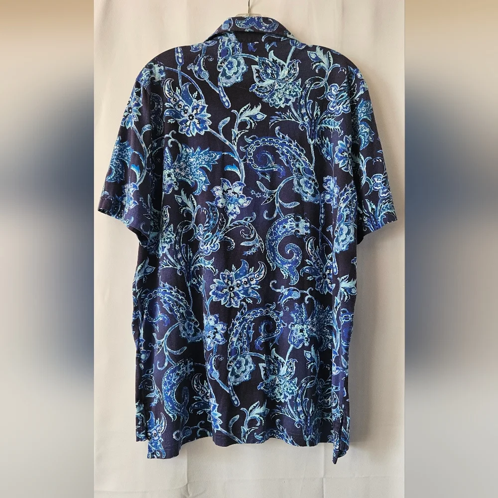 Polo Ralph Lauren Golf Classic Fit Paisley Short Sleeve Polo Shirt Size‎ Large